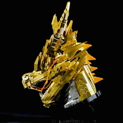 Gold Edition Dragon Head | 2572pcs - WorldsBricks