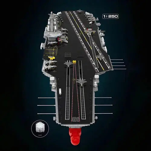 Aircraft Carrier 1:250 | 7018pcs - WorldsBricks