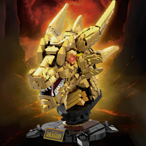 Gold Edition Dragon Head | 2572pcs - WorldsBricks