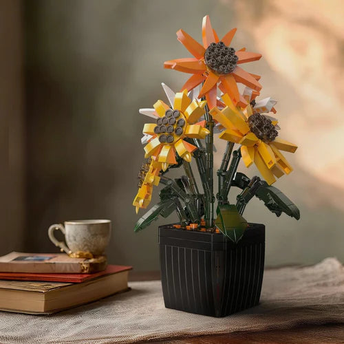 Sunflower Bloom Pot | 858pcs - WorldsBricks