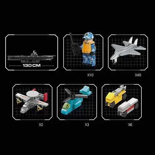 Aircraft Carrier 1:250 | 7018pcs - WorldsBricks