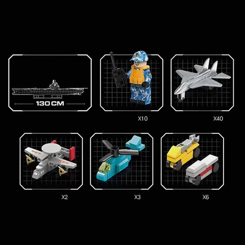 Aircraft Carrier 1:250 | 7018pcs - WorldsBricks