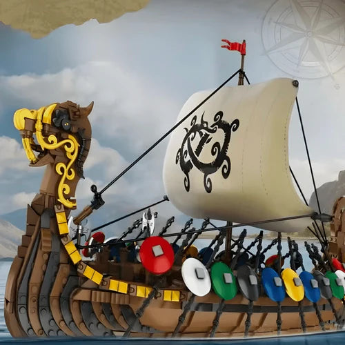 Viking Dragon Longship | 2548pcs - WorldsBricks