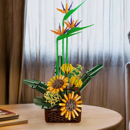Bird Of Paradise & Sunflowers | 1612pcs - WorldsBricks