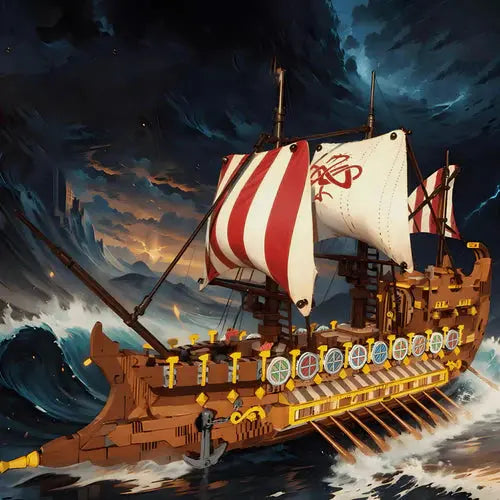 Ancient Viking Warship | 2074pcs - WorldsBricks