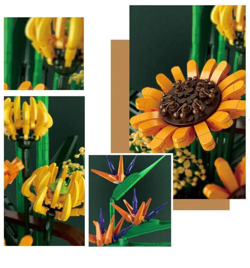 Bird Of Paradise & Sunflowers | 1612pcs - WorldsBricks