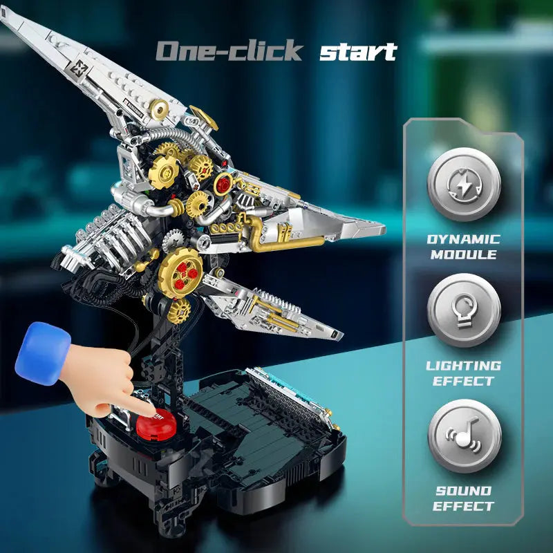 Cyber Pterosaurs Head | 894pcs - WorldsBricks