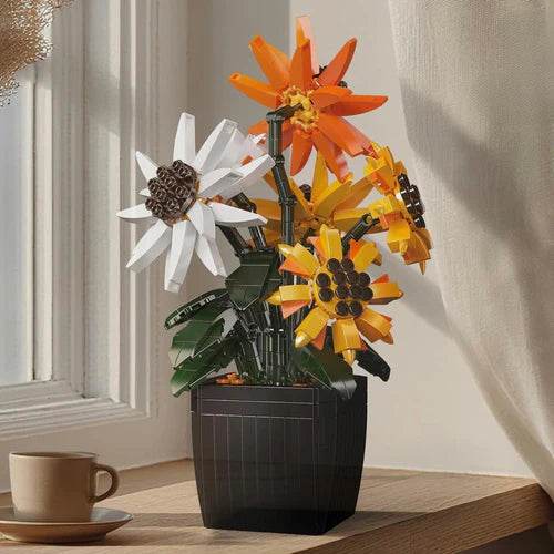 Sunflower Bloom Pot | 858pcs - WorldsBricks