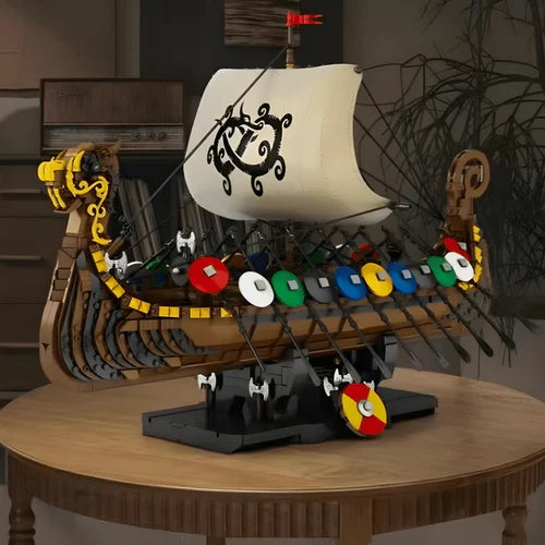 Viking Dragon Longship | 2548pcs - WorldsBricks