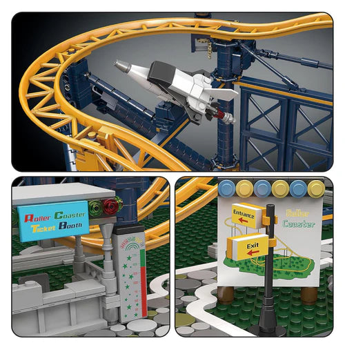 Motorised Looping Roller Coaster | 3238pcs - WorldsBricks