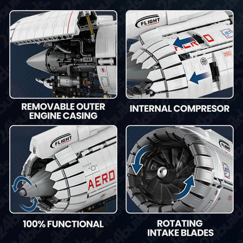 Aircraft Jet Turbine | 1786pcs - WorldsBricks