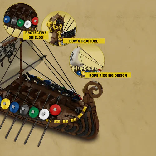 Viking Dragon Longship | 2548pcs - WorldsBricks