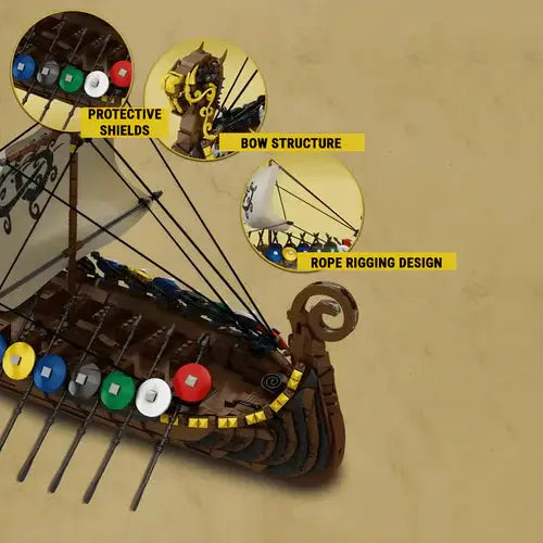 Viking Dragon Longship | 2548pcs - WorldsBricks