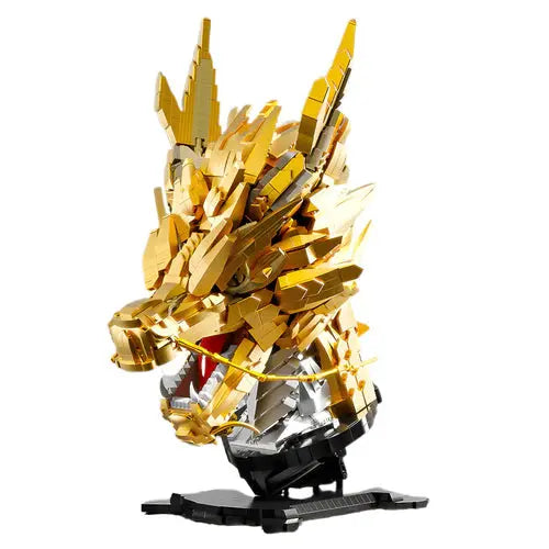 Gold Edition Dragon Head | 2572pcs - WorldsBricks