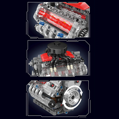 Motorized Chevy V8 Engine | 488pcs