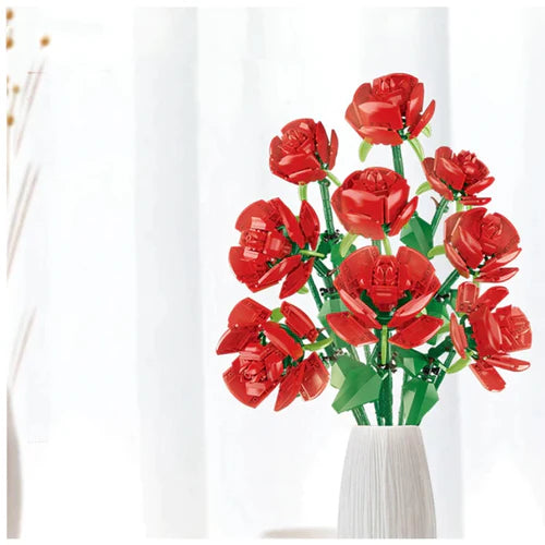 Bouquet of Nine Red Roses | 568pcs - WorldsBricks