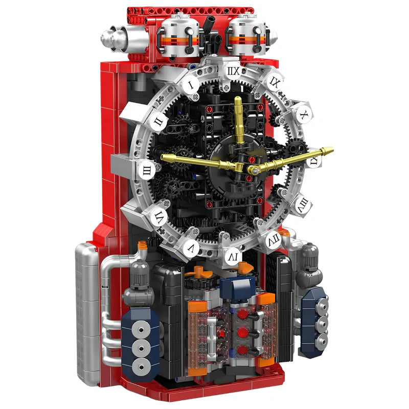 Motorised Cyberpunk Mechanical Clock | 1602pcs