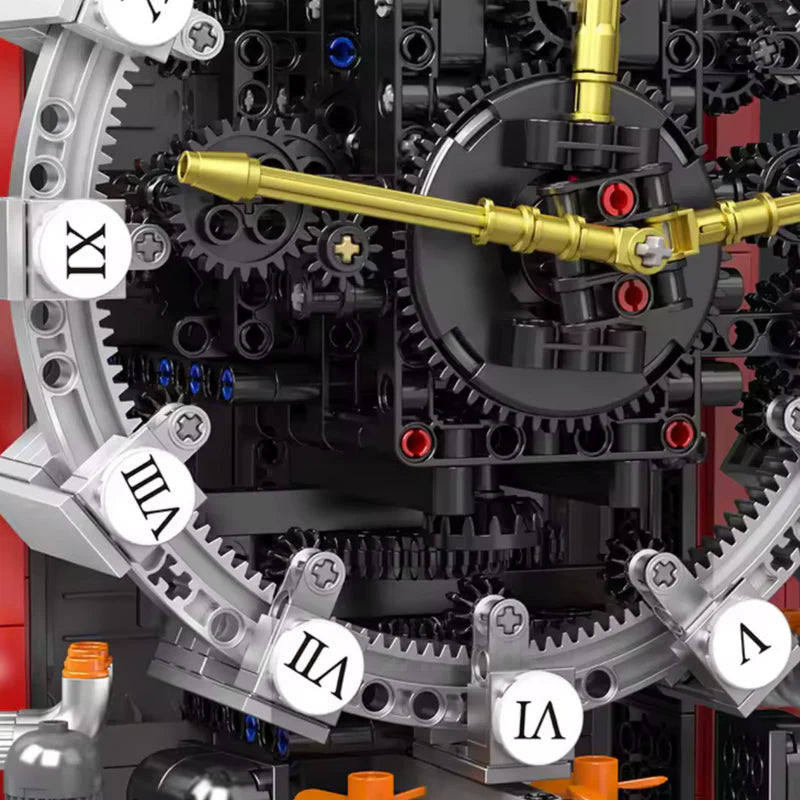 Motorised Cyberpunk Mechanical Clock | 1602pcs