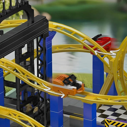 Motorised Roller Coaster | 1708pcs - WorldsBricks