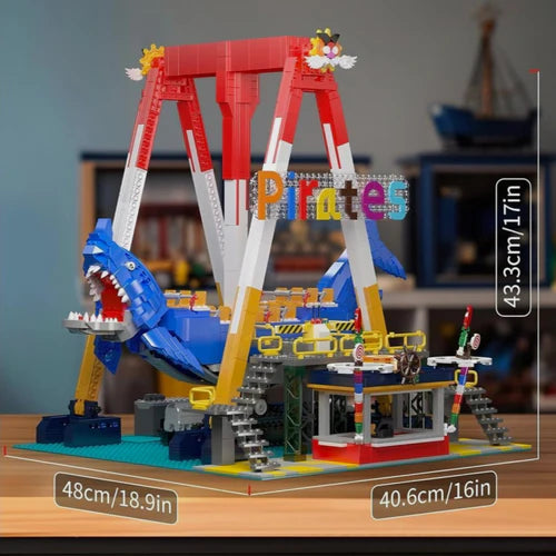 Motorised Shark Swing Ride | 1922pcs - WorldsBricks