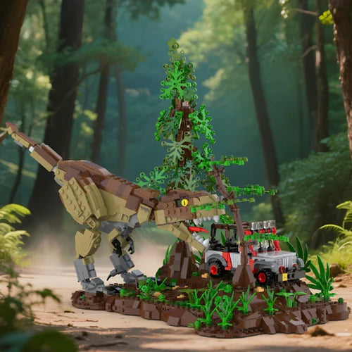 T-Rex vs Off-Roader | 1556pcs - WorldsBricks