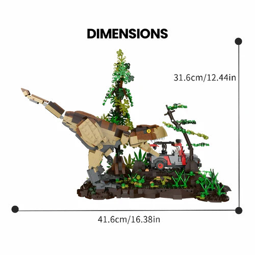 T-Rex vs Off-Roader | 1556pcs - WorldsBricks