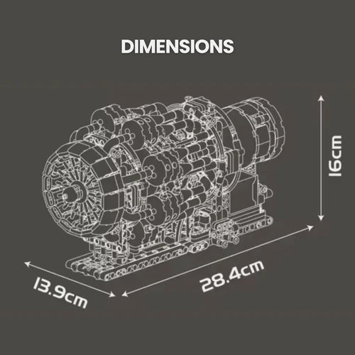 Motorised Turbojet Engine | 1214pcs - WorldsBricks