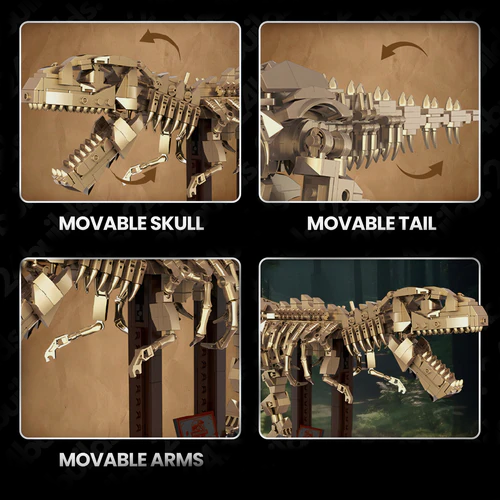 Gold Edition T-Rex | 864pcs - WorldsBricks