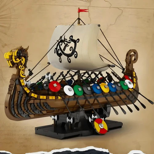 Viking Dragon Longship | 2548pcs - WorldsBricks
