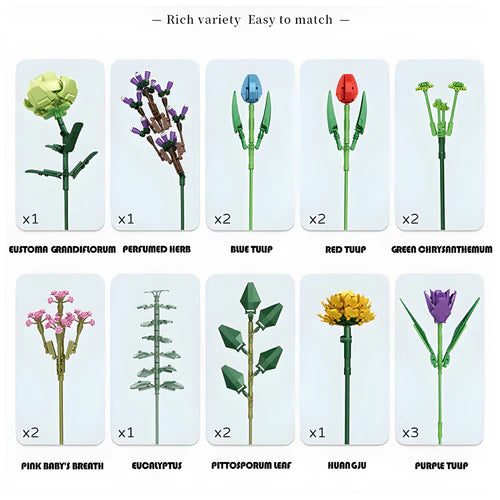 Flower Bouquet | 999pcs - WorldsBricks