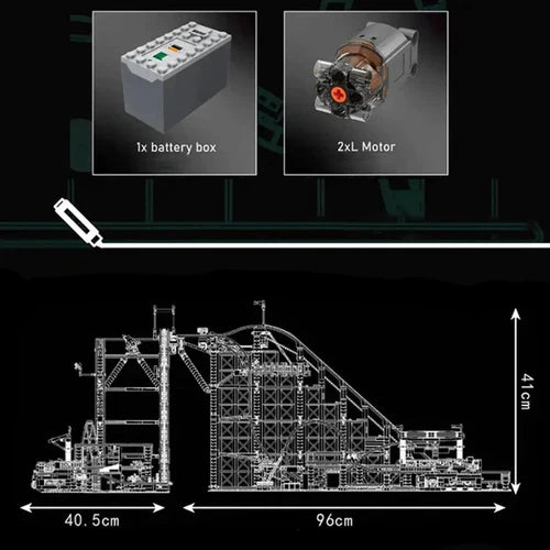 Motorised Looping Roller Coaster | 3238pcs - WorldsBricks