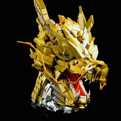 Gold Edition Dragon Head | 2572pcs - WorldsBricks