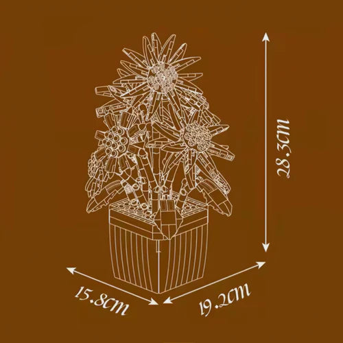 Sunflower Bloom Pot | 858pcs - WorldsBricks
