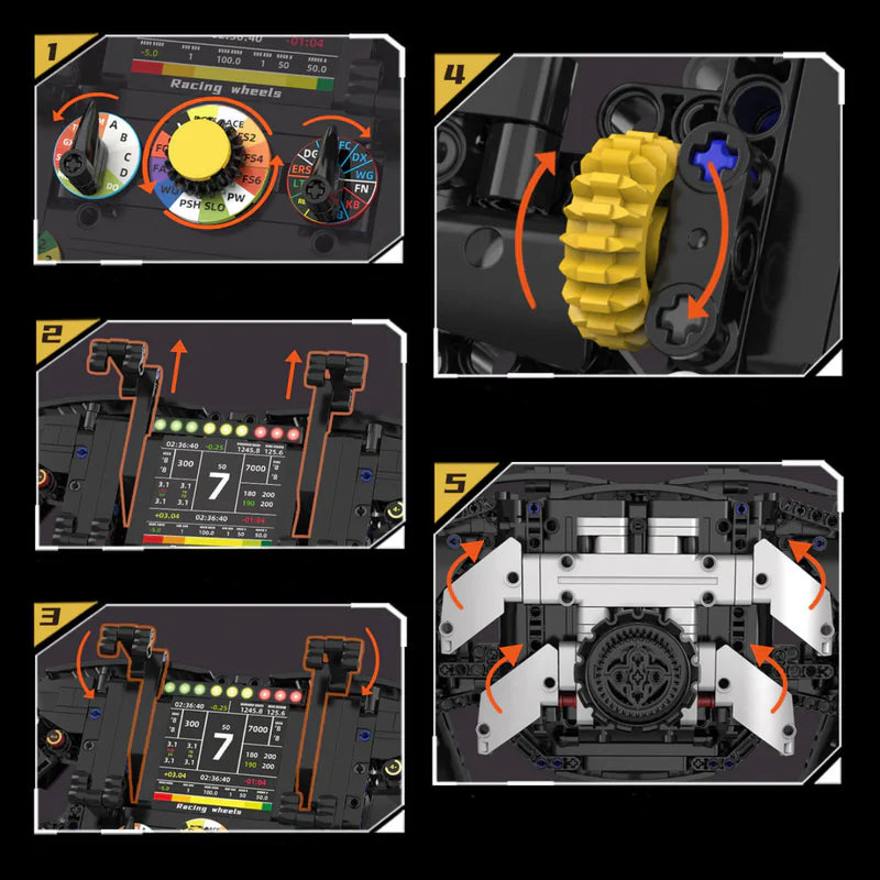 1:1 Grand Prix Steering Wheel | 834pcs - WorldsBricks