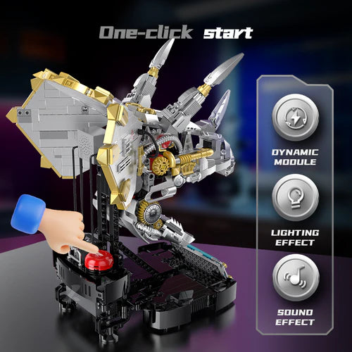 Cyber Triceratops Head | 928pcs - WorldsBricks