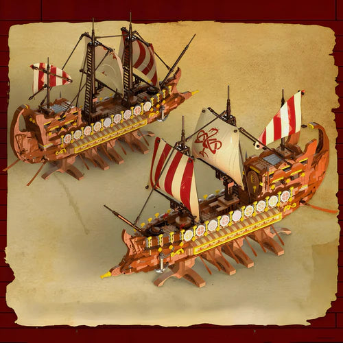 Ancient Viking Warship | 2074pcs - WorldsBricks