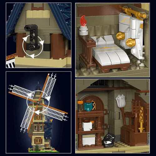 Middle Ages Windmill | 1583pcs - WorldsBricks