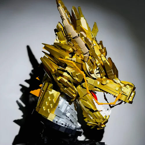 Gold Edition Dragon Head | 2572pcs - WorldsBricks