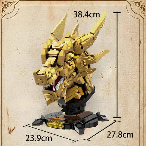 Gold Edition Dragon Head | 2572pcs - WorldsBricks