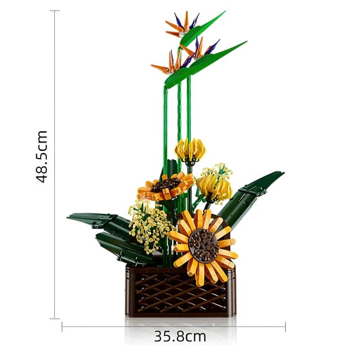 Bird Of Paradise & Sunflowers | 1612pcs - WorldsBricks