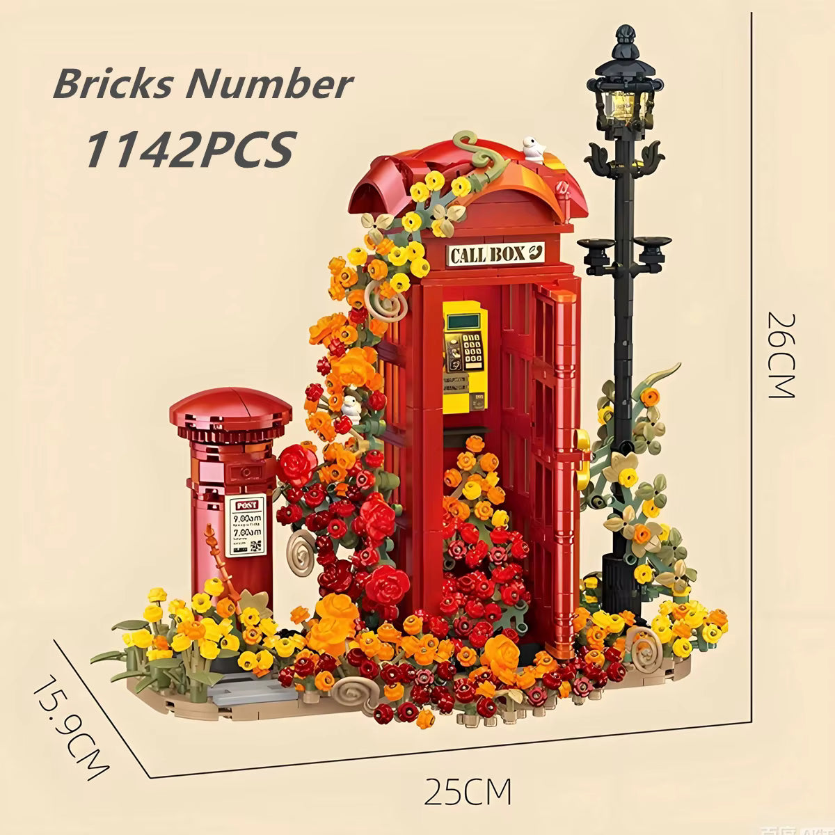 London Red Telephone | 1142PCS WorldsBricks
