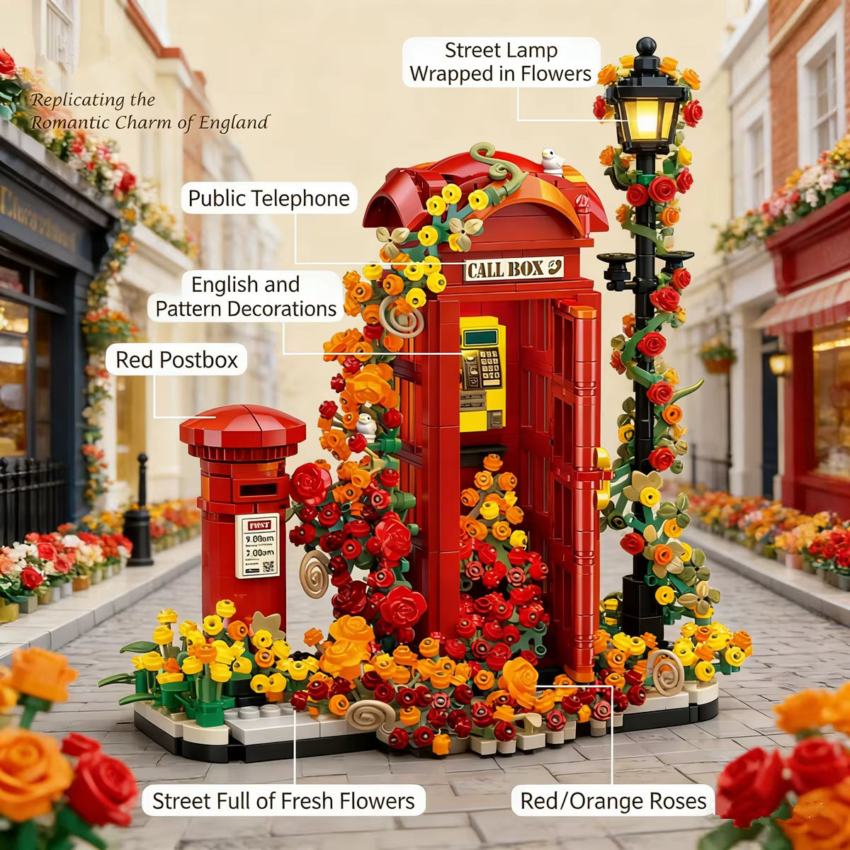 London Red Telephone | 1142PCS WorldsBricks
