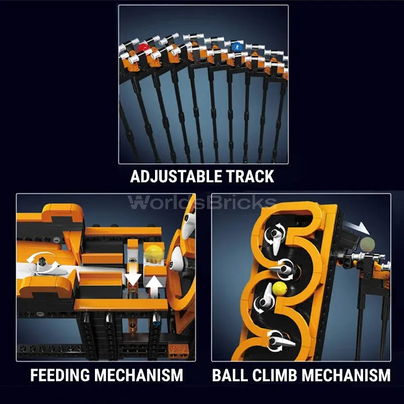 Motorised GBC Harp Track Marble Run 1508pcs