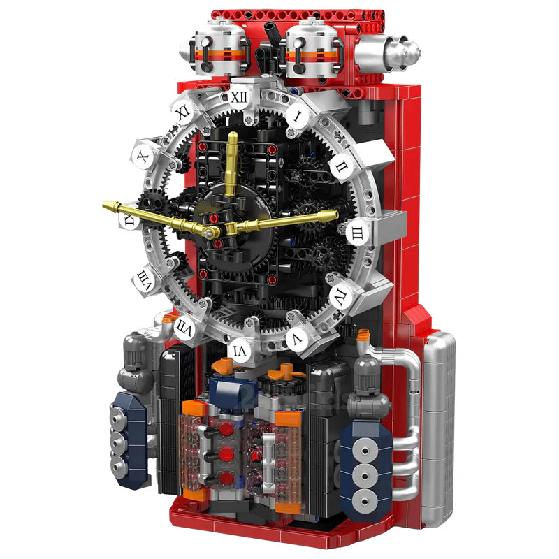 Motorised Cyberpunk Mechanical Clock | 1602pcs