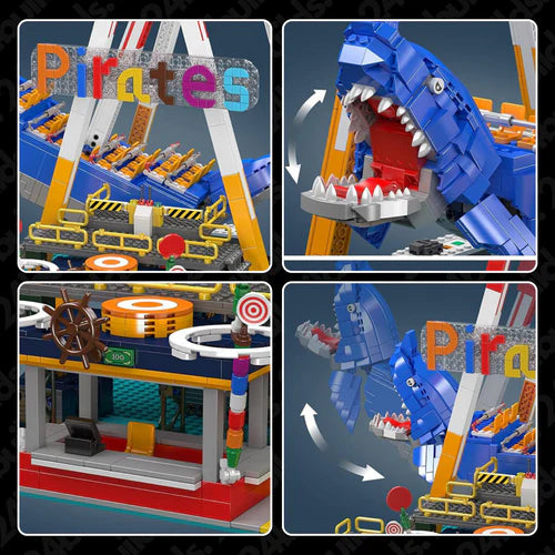 Motorised Shark Swing Ride | 1922pcs - WorldsBricks
