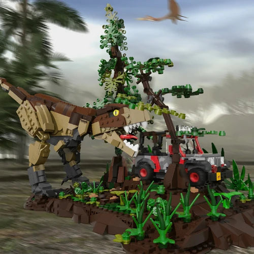 T-Rex vs Off-Roader | 1556pcs - WorldsBricks