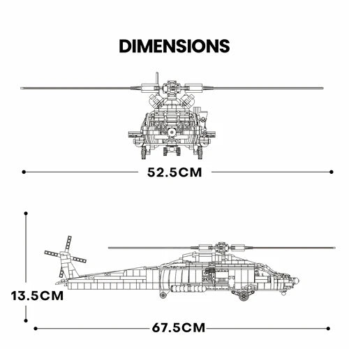 HH-60J Rescue Helicopter | 1138pcs - WorldsBricks