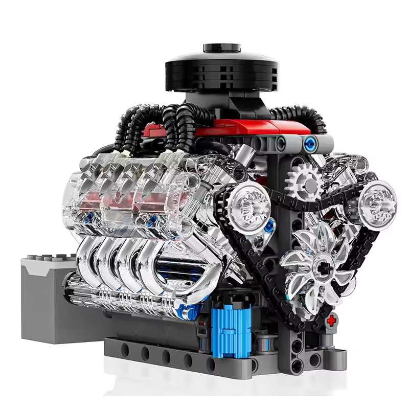 Motorised Chevy V8 Engine | 488pcs - WorldsBricks