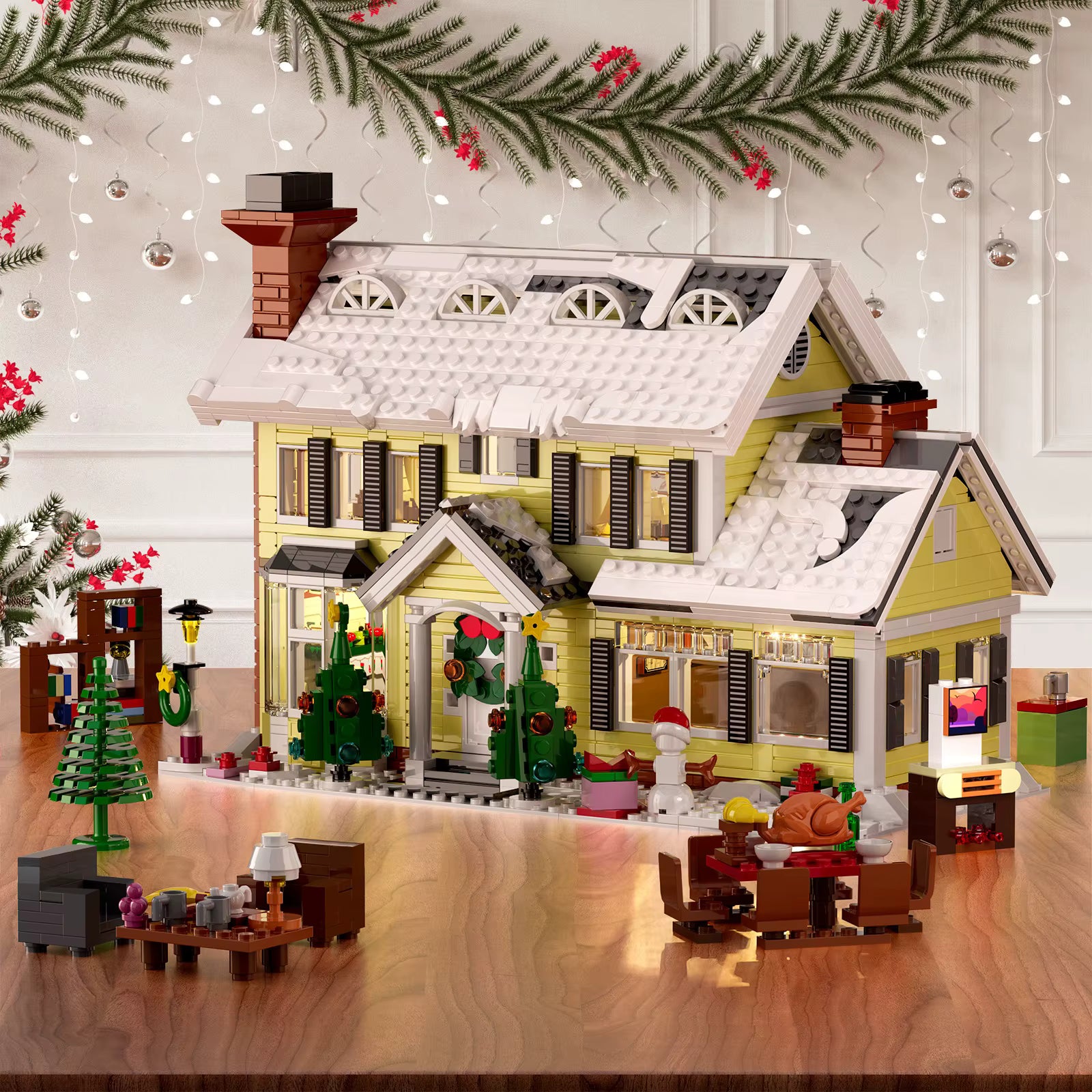 Illuminated house | Christmas Edition - WorldsBricks