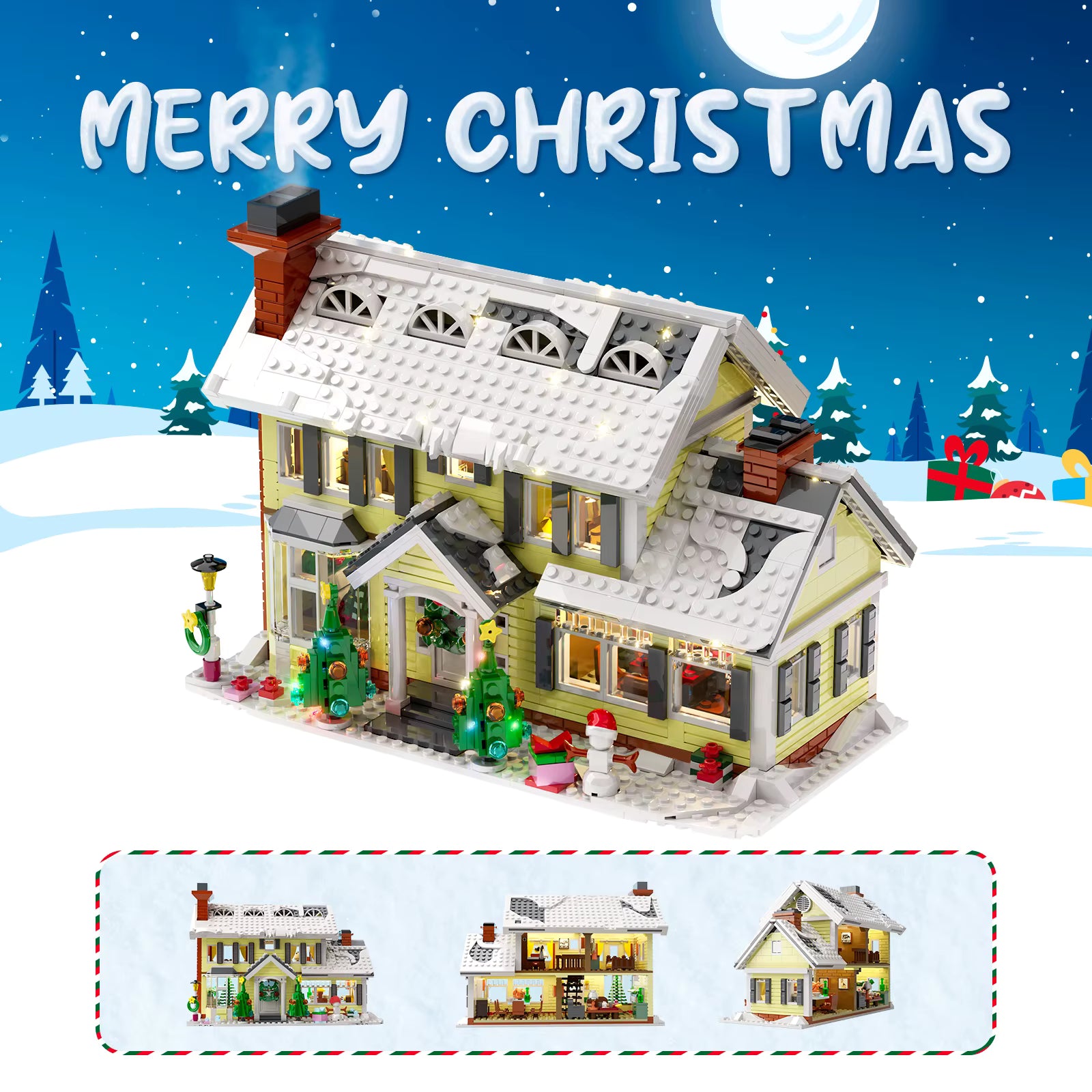 Illuminated house | Christmas Edition - WorldsBricks
